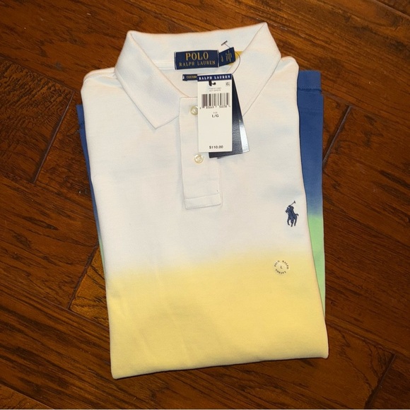 Polo Ralph Lauren Custom Slim Fit Dip Dyed Mesh Polo Shirt - Picture 5 of 9